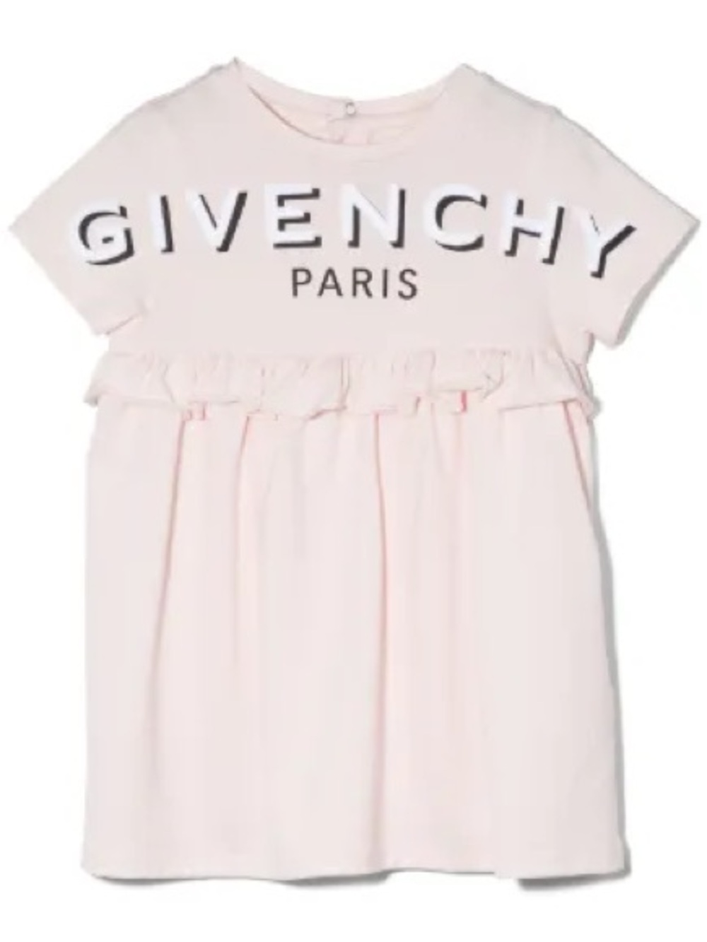 Givenchy Paris Logo Ruffle Dress 18M Baby Girl Designer Luxury Pink